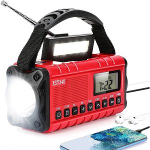 XSY-340 solar noodradio / 10.000 mAh powerbank / zaklamp